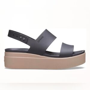 Crocs Brooklyn Low Wedge Sandals Colorblock Straps